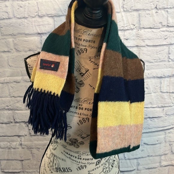 Vintage Rooster of Scotland Wool Scarf 100% Shetland Wool Fringed Unisex - Picture 5 of 6